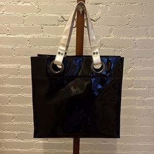 Crate&Barrel Patent Tote Bag